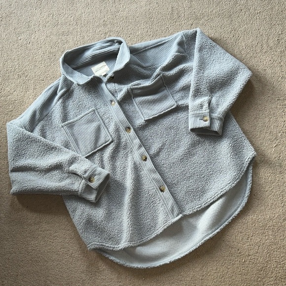American Eagle Button Uo Coat Grey Sz Extra Large - Picture 1 of 4